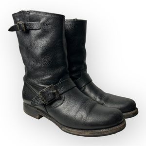 Frye Veronica Short Black/Washed  Soft Full Grain Boots 8